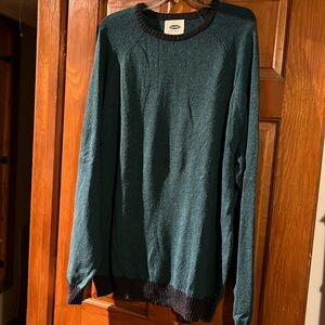 Old navy sweater , men’s , deep greens and navy size xxl